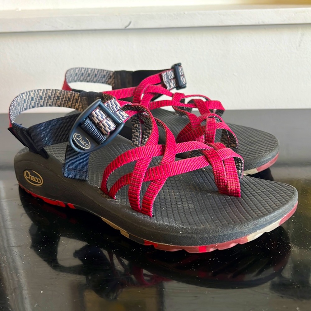 Chaco New Red and Navy Adjustable Sandal